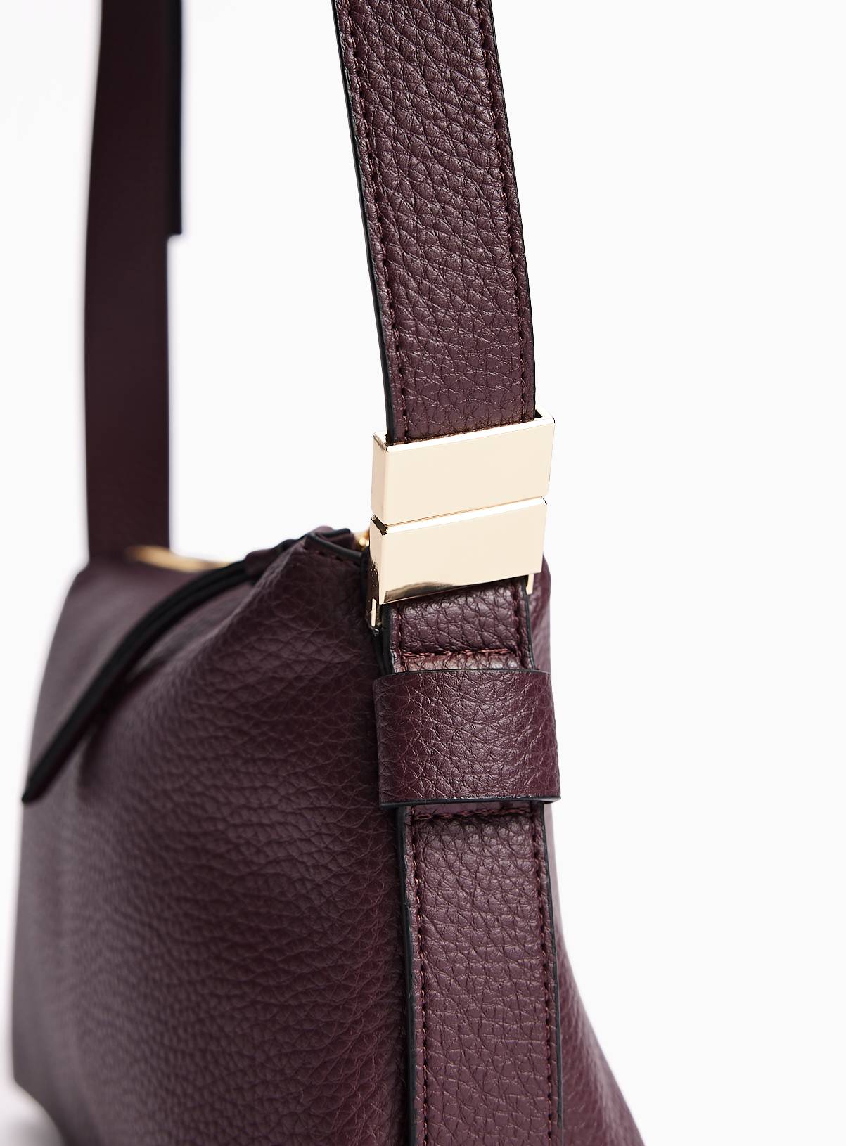 Dark Red PVC Cross Body Bag One Size - Image 3